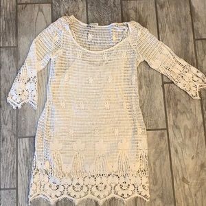 AE Off white crochet dress